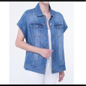Liverpool Cocoon Jean Jacket Vest New XS/S
